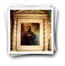 Um dos mais antigos retratos, tido como a mais verídica imagem de S. Francisco Xavier (a mancha branca é do original)